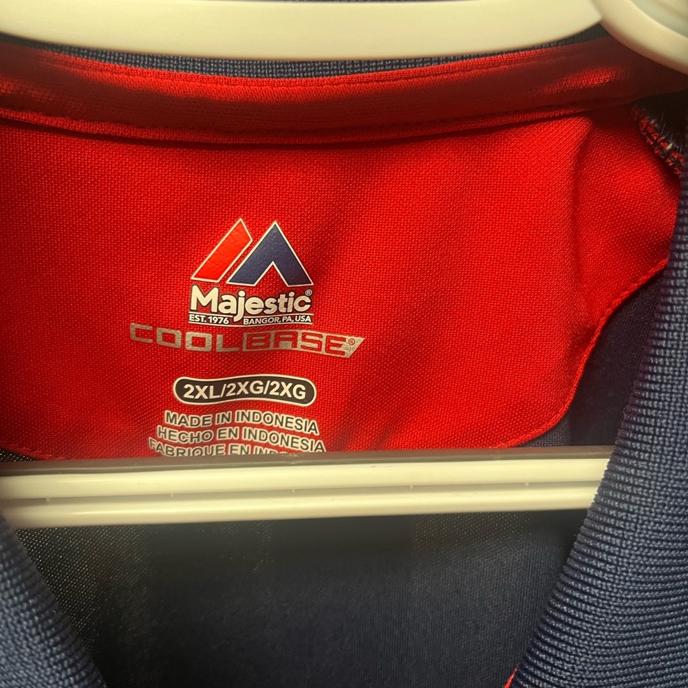 Majestic St Louis Cardinals Blue Polo with Red Highlights - Picture 2 of 3